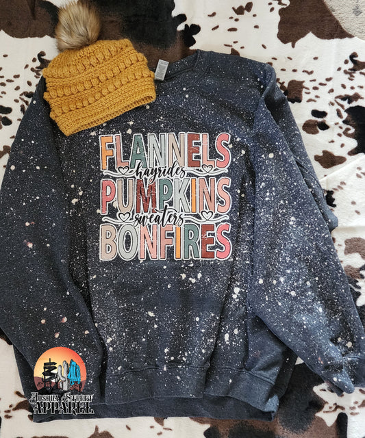 "Flannels Pumpkins Bonfire" Sweatshirt